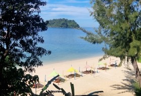 Borneo Strand Met Schaduwplekken Borneo Strand Met Schaduwplekken